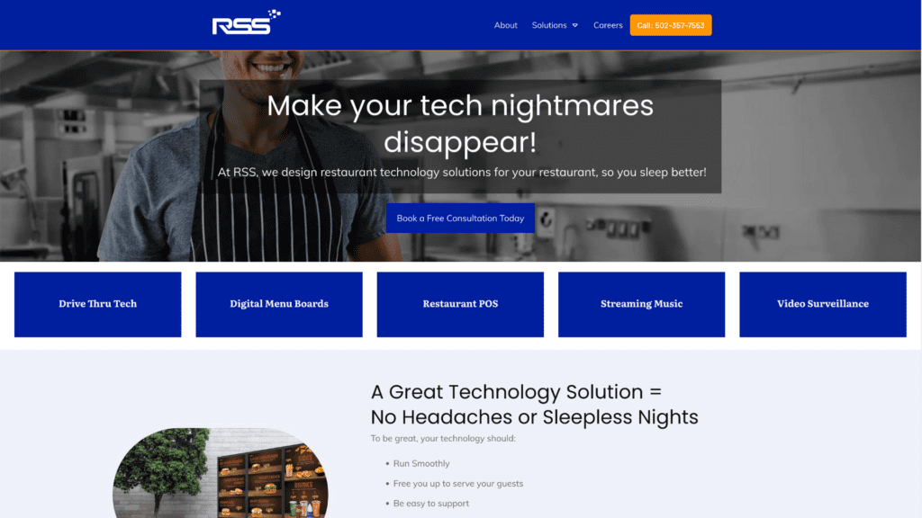 RSS Technology Solutions Website Screen Shot